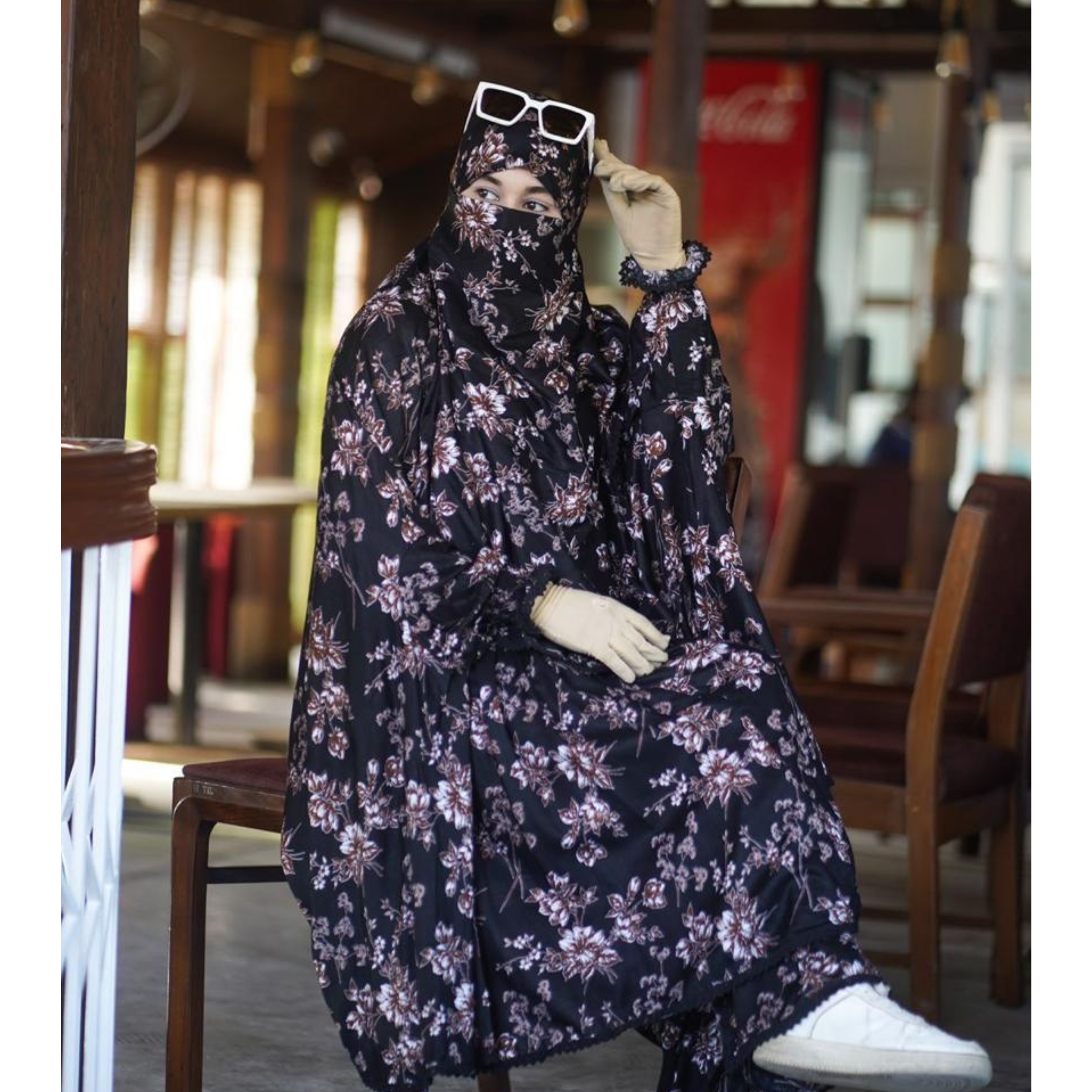 Elegant Palazzo long Khimar Set