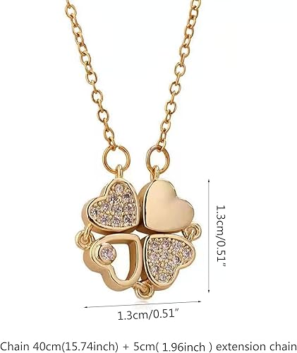 Love Heart Magnetic Pendant Chain Necklace